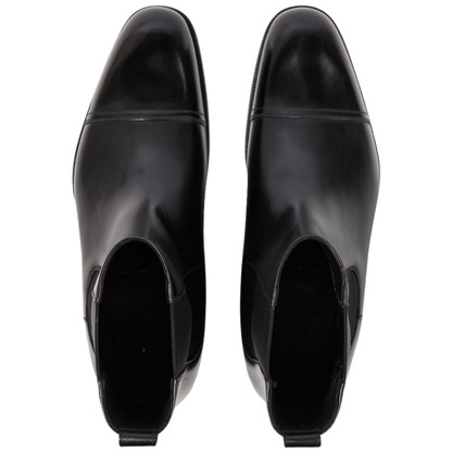 noirtide Handmade Customisable Black Leather Chelsea Boots For Men