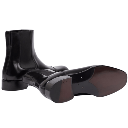 noirtide Handmade Customisable Black Leather Chelsea Boots For Men