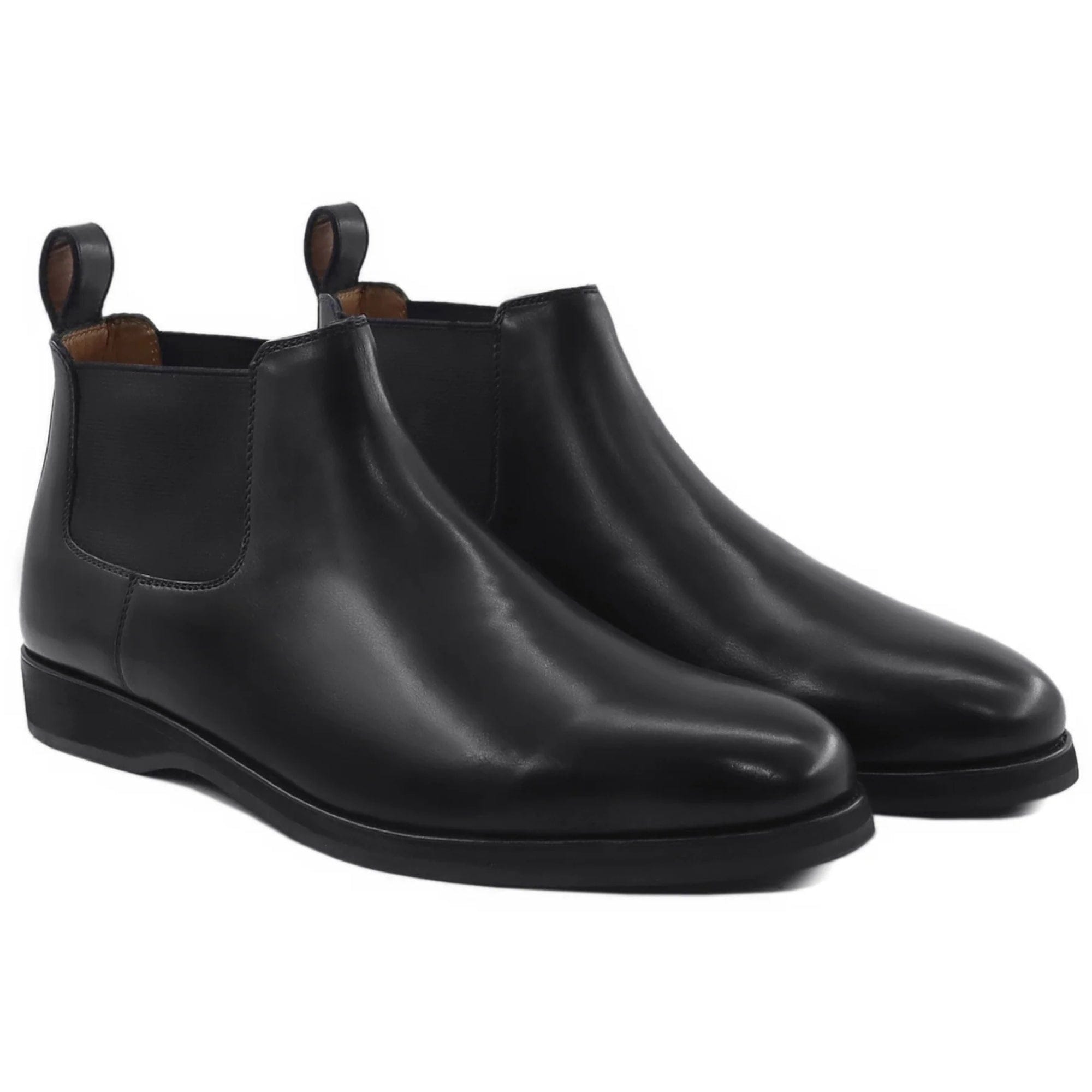 noirtide Handmade Customisable Black Leather Chelsea Boots For Men