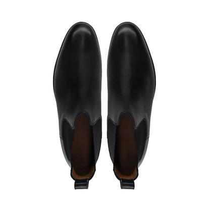 noirtide Handmade Customisable Black Leather Chelsea Boots For Men