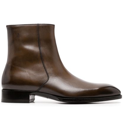 noirtide Handmade Customisable Brown Leather Chelsea Boots For Men