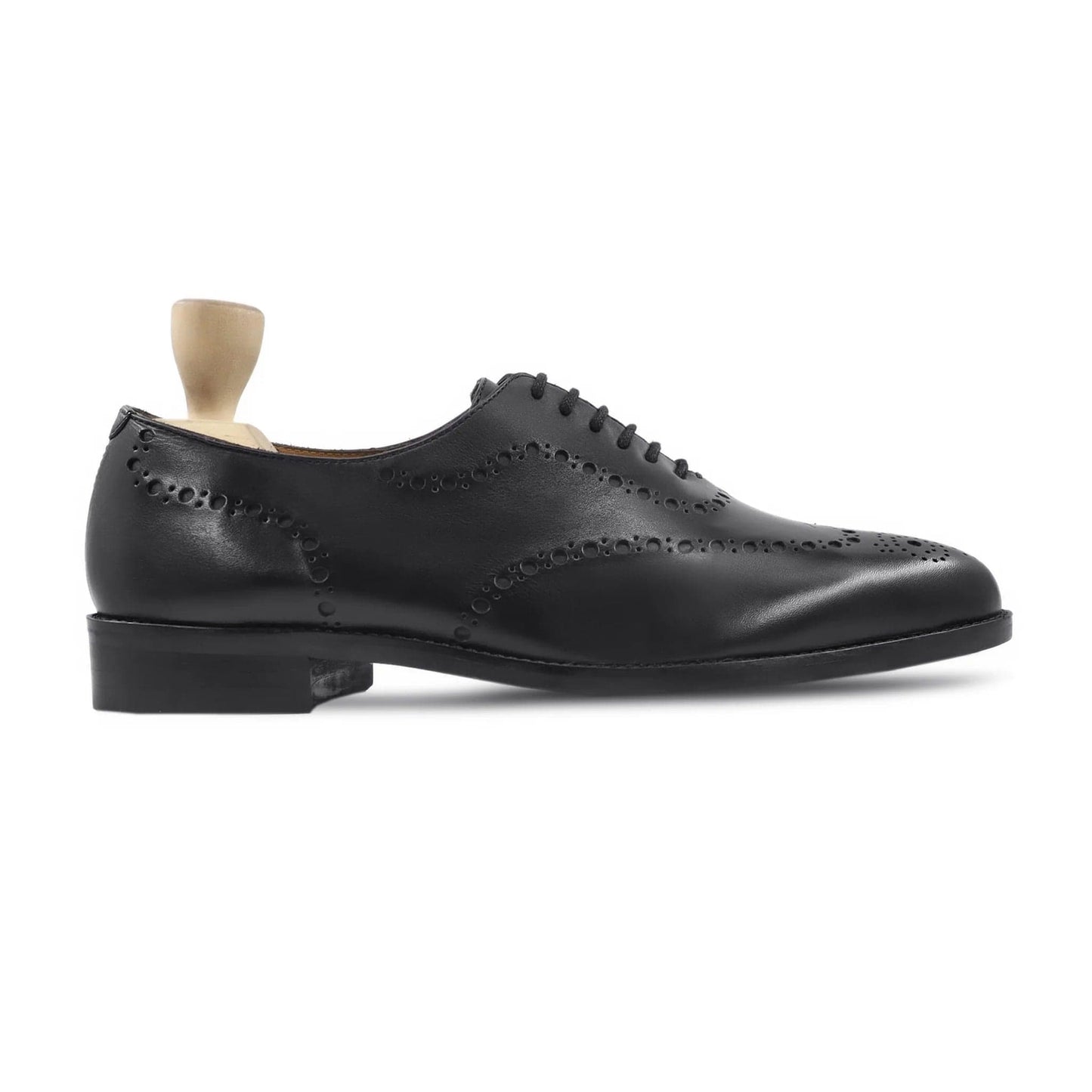 noirtide Handmade Customisable Men's Brown Patina Calf Leather Wholecut Shoe