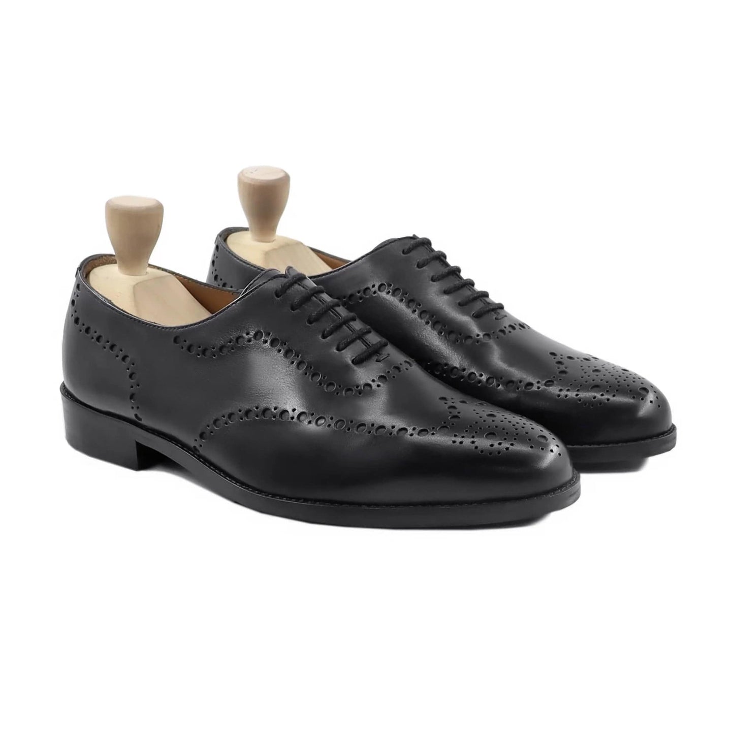 noirtide Handmade Customisable Men's Brown Patina Calf Leather Wholecut Shoe