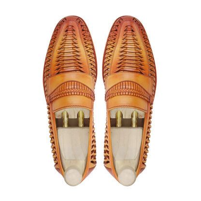 noirtide Handmade, Genuine Leather Handknitted Men Loafer, Best for Summer