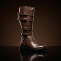 Shaft detail on handmade Jedi Knight cosplay boots by NOIRTIDE