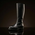 Black Jedi Temple Guard leather boots — custom Star Wars cosplay by NOIRTIDE