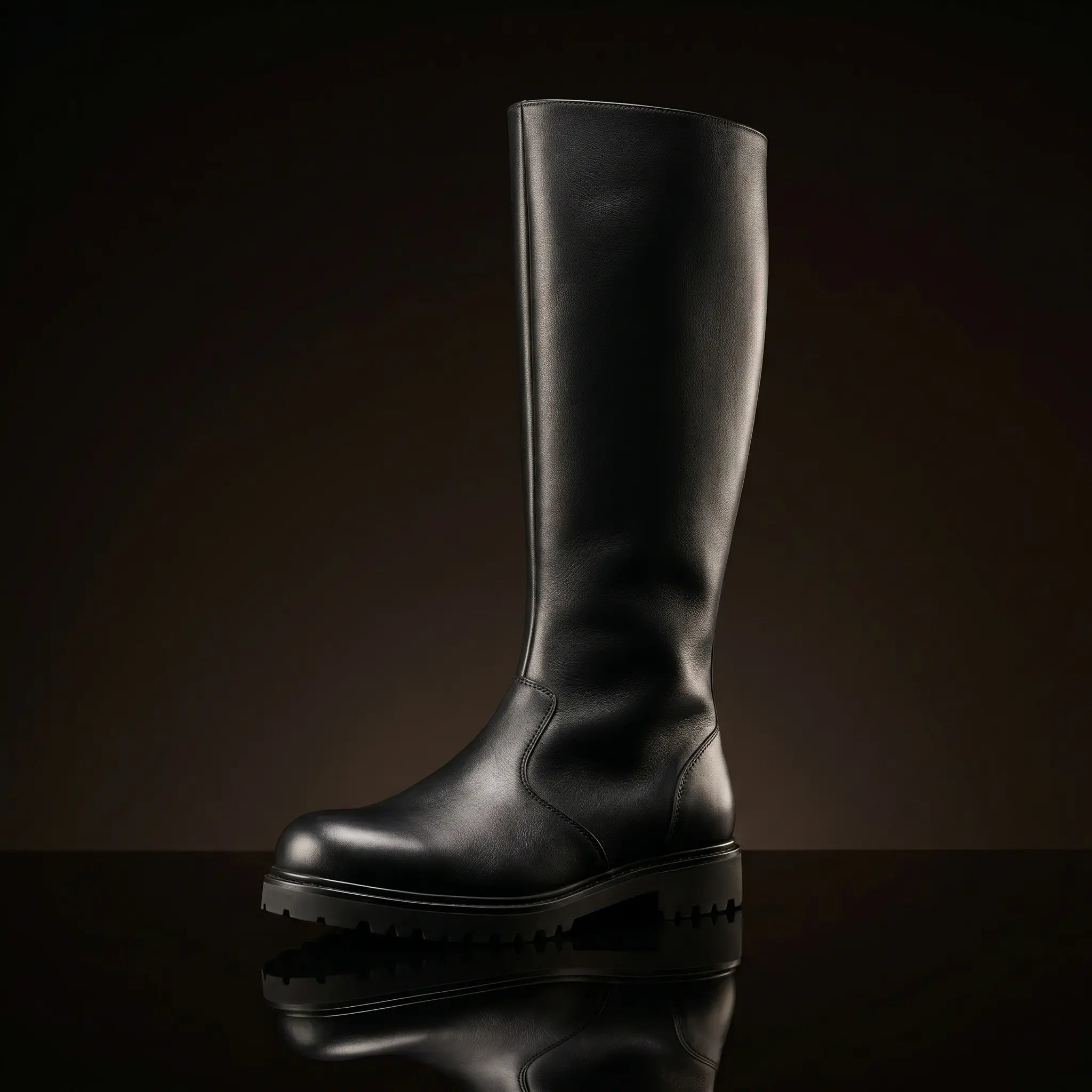 Black Jedi Temple Guard leather boots — custom Star Wars cosplay by NOIRTIDE