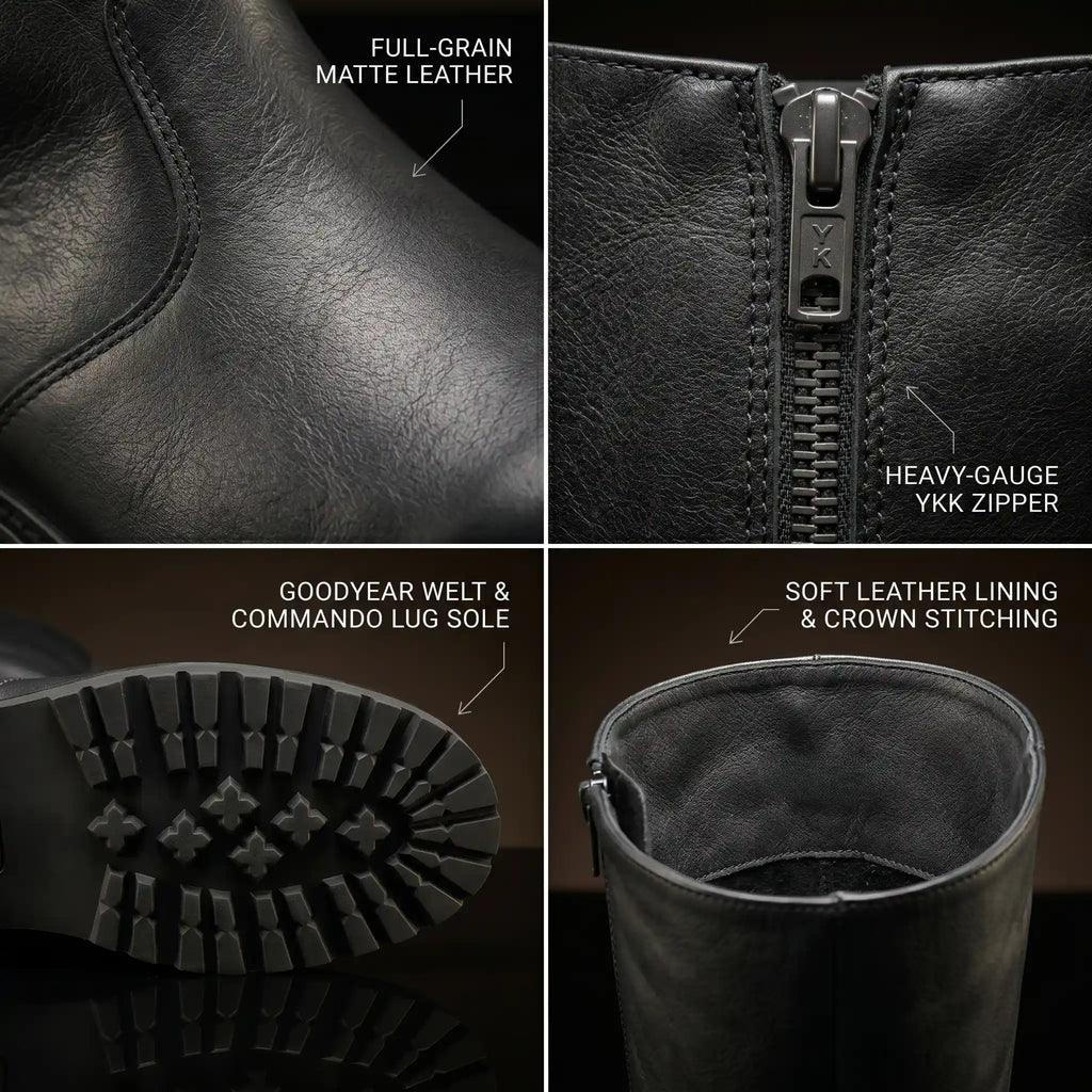 Leather texture on NOIRTIDE Star Wars Jedi Temple Guard boots
