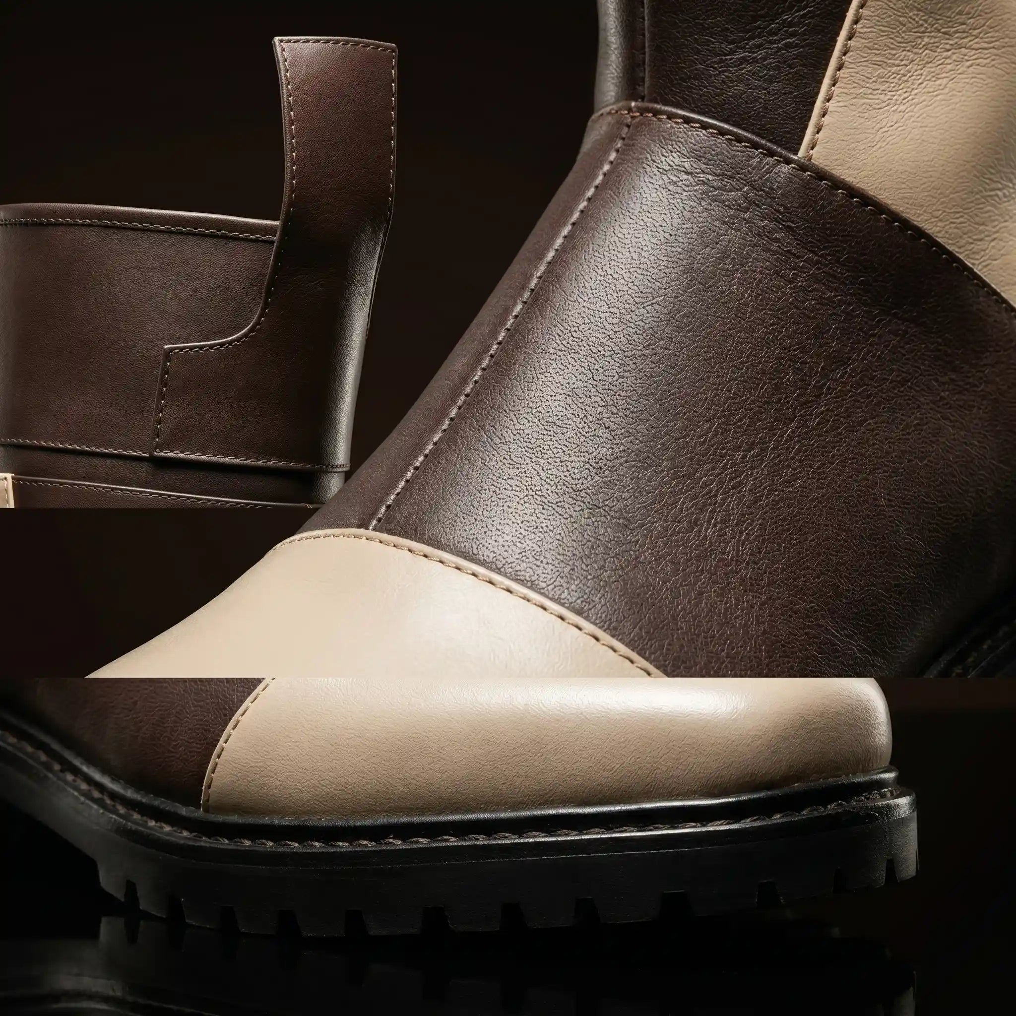 Toe detail on custom Jedi Temple Guard cosplay boots by NOIRTIDE