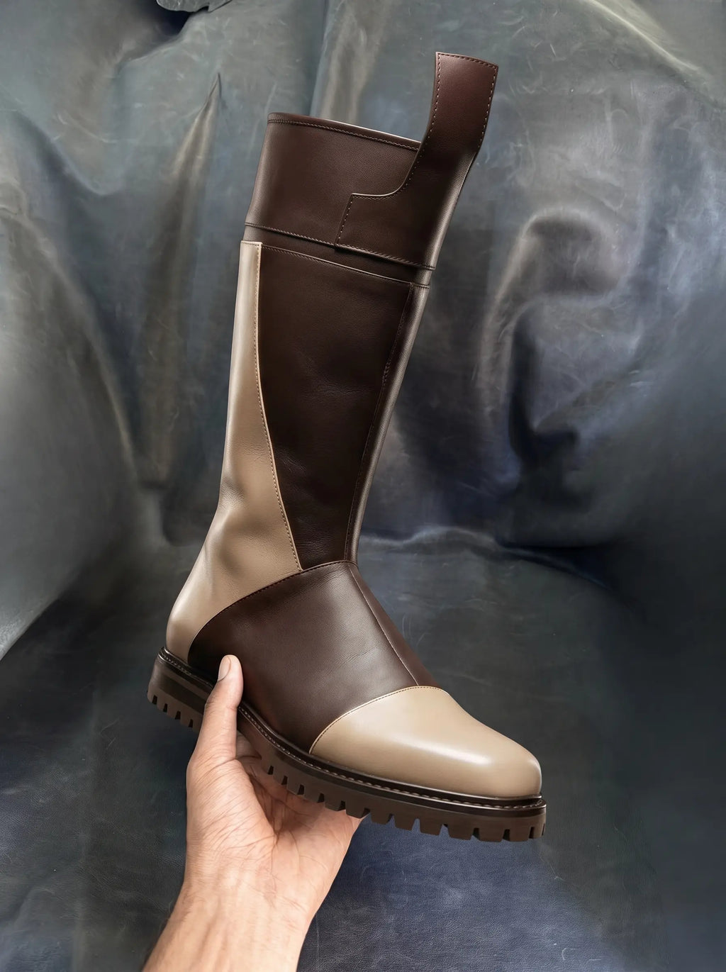 Jedi Temple Guard leather boots — custom Star Wars cosplay by NOIRTIDE