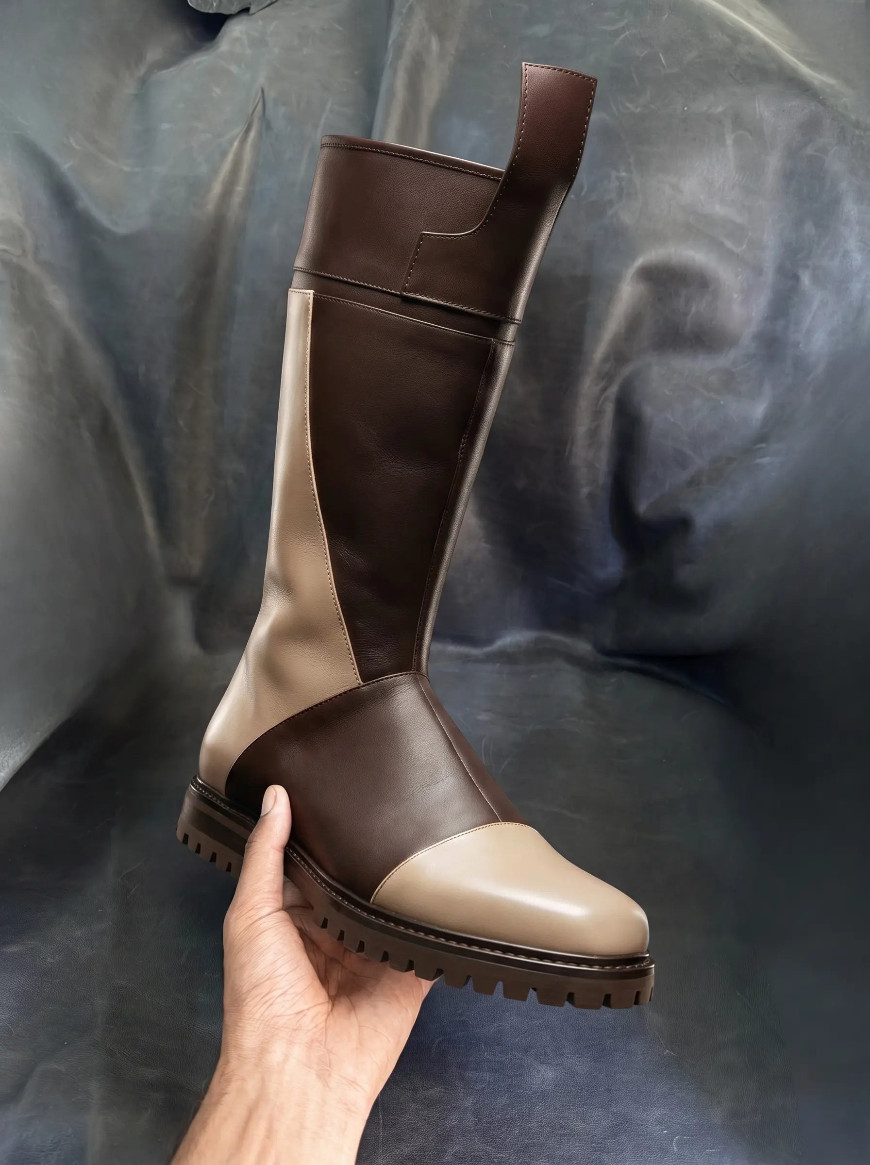 Jedi Temple Guard leather boots — custom Star Wars cosplay by NOIRTIDE