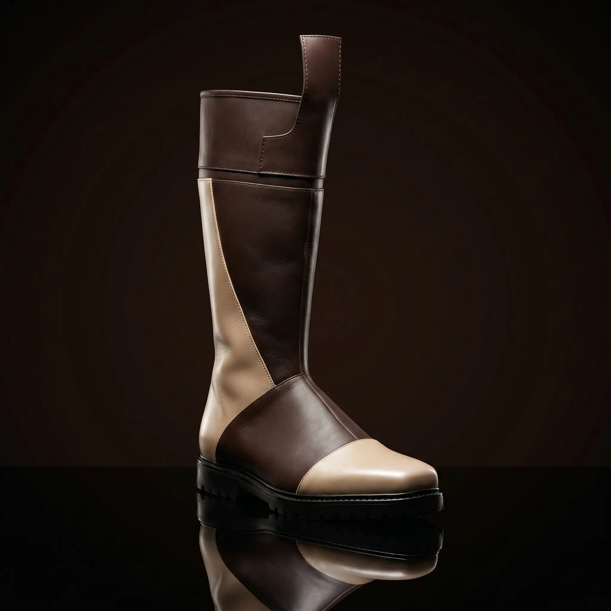 Jedi Temple Guard leather boots — custom Star Wars cosplay by NOIRTIDE