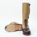 Hobnail sole on NOIRTIDE handmade Luftwaffe tropical leather boots
