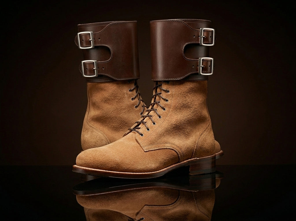 M43 combat boots in genuine leather — customisable WWII footwear by NOIRTIDE
