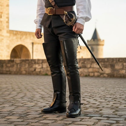 noirtide Man Musketeers Boots