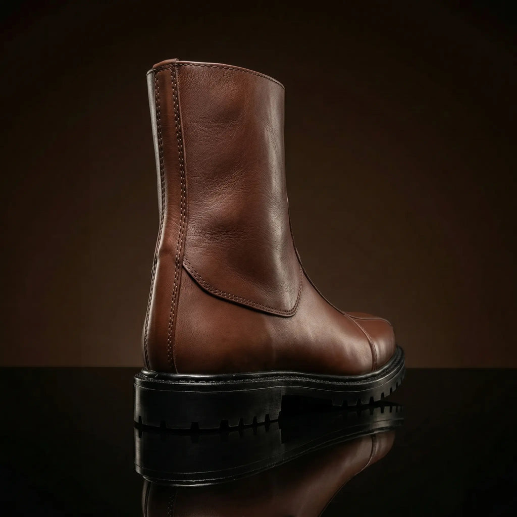 Leather texture on NOIRTIDE Star Wars Mandalorian boots