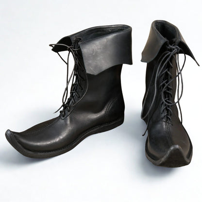 noirtide Medieval Leather Shoes
