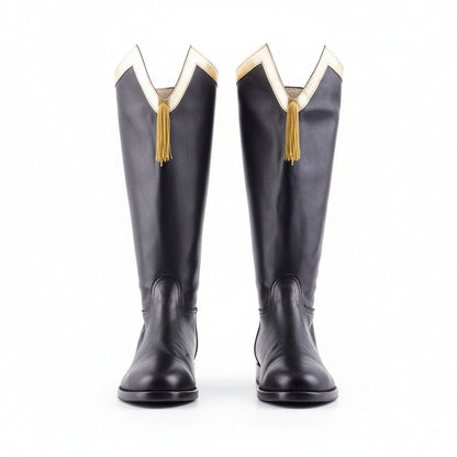 noirtide Men Hessian Boots