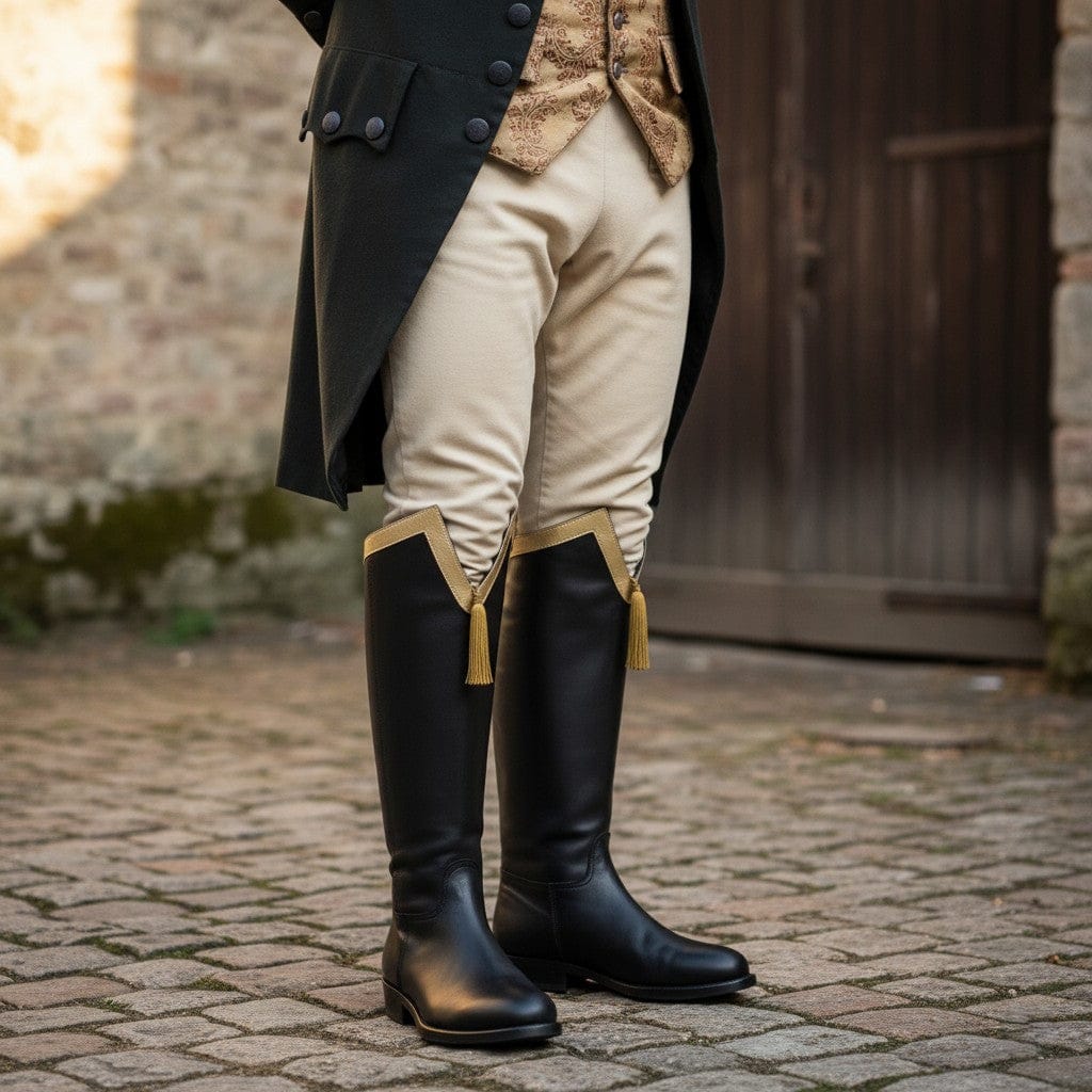 noirtide Men Hessian Boots