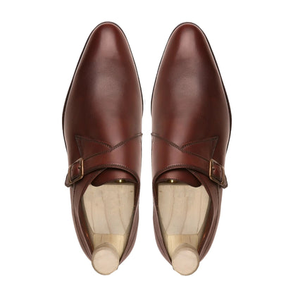 noirtide Men’s Bespoke Oxblood Calf Leather Monkstrap Shoes