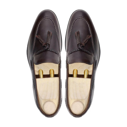 Noirtide Men's Dark Brown Calf Leather Tassel Loafer