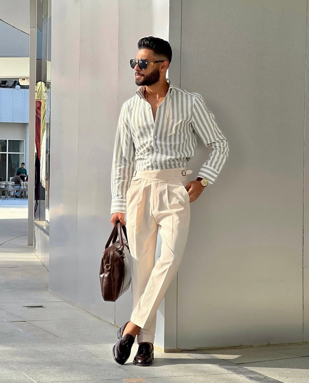 Noirtide Men's Dark Brown Calf Leather Tassel Loafer