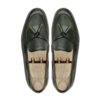 Noirtide Men’s Dark Green Calf Leather Tassel Loafer