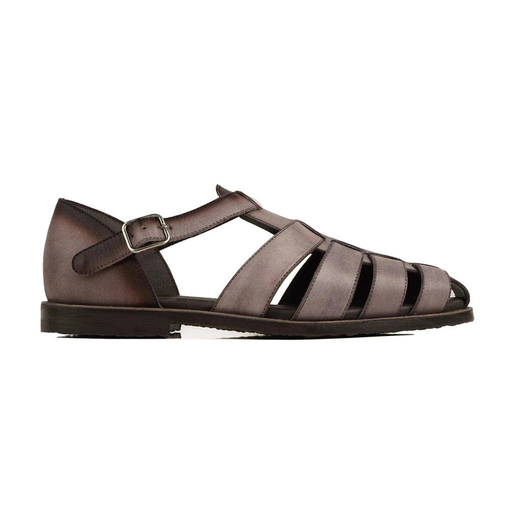 Noirtide Mens Light Purple Leather Sandal