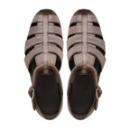 Noirtide Mens Light Purple Leather Sandal