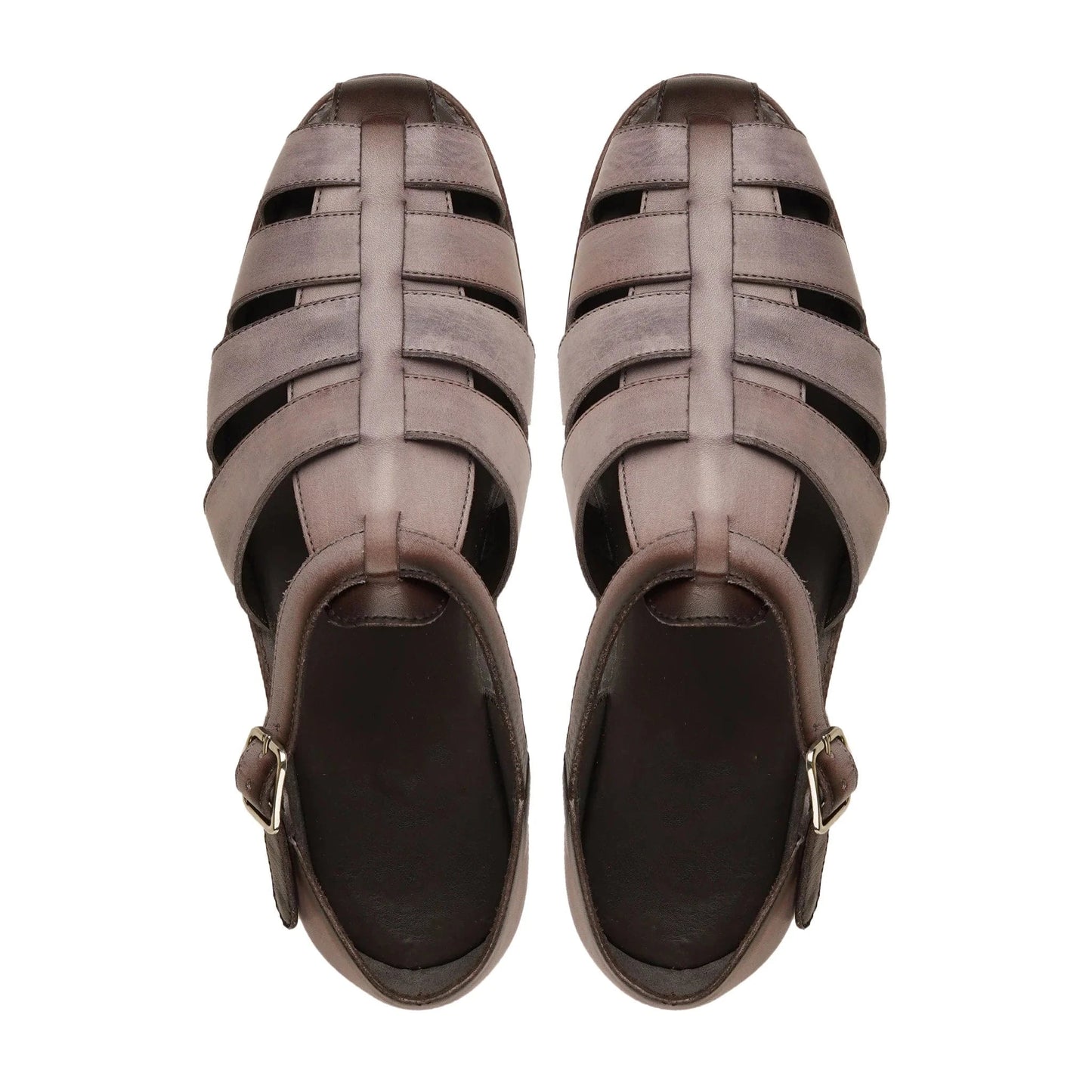 Noirtide Mens Light Purple Leather Sandal