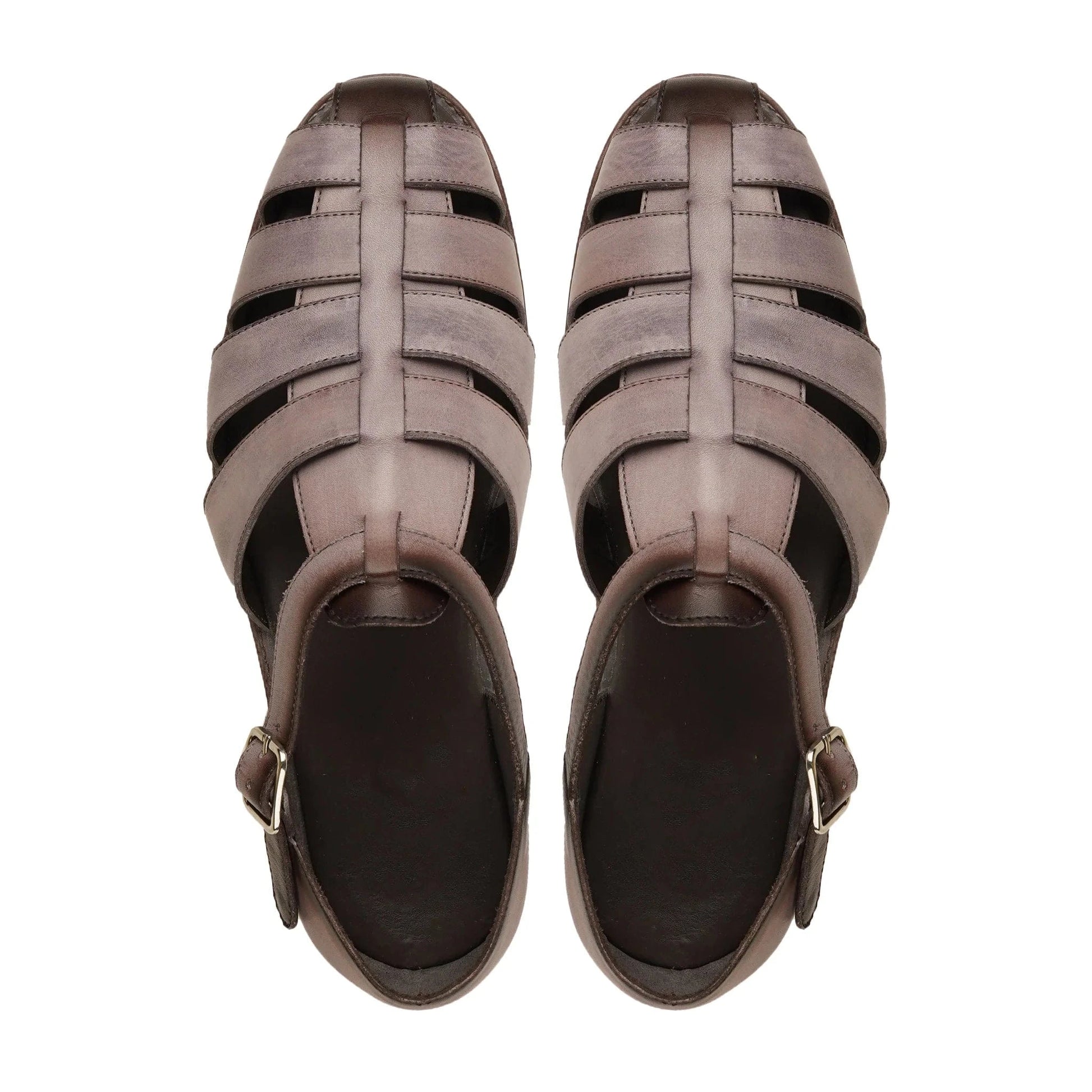 Noirtide Mens Light Purple Leather Sandal
