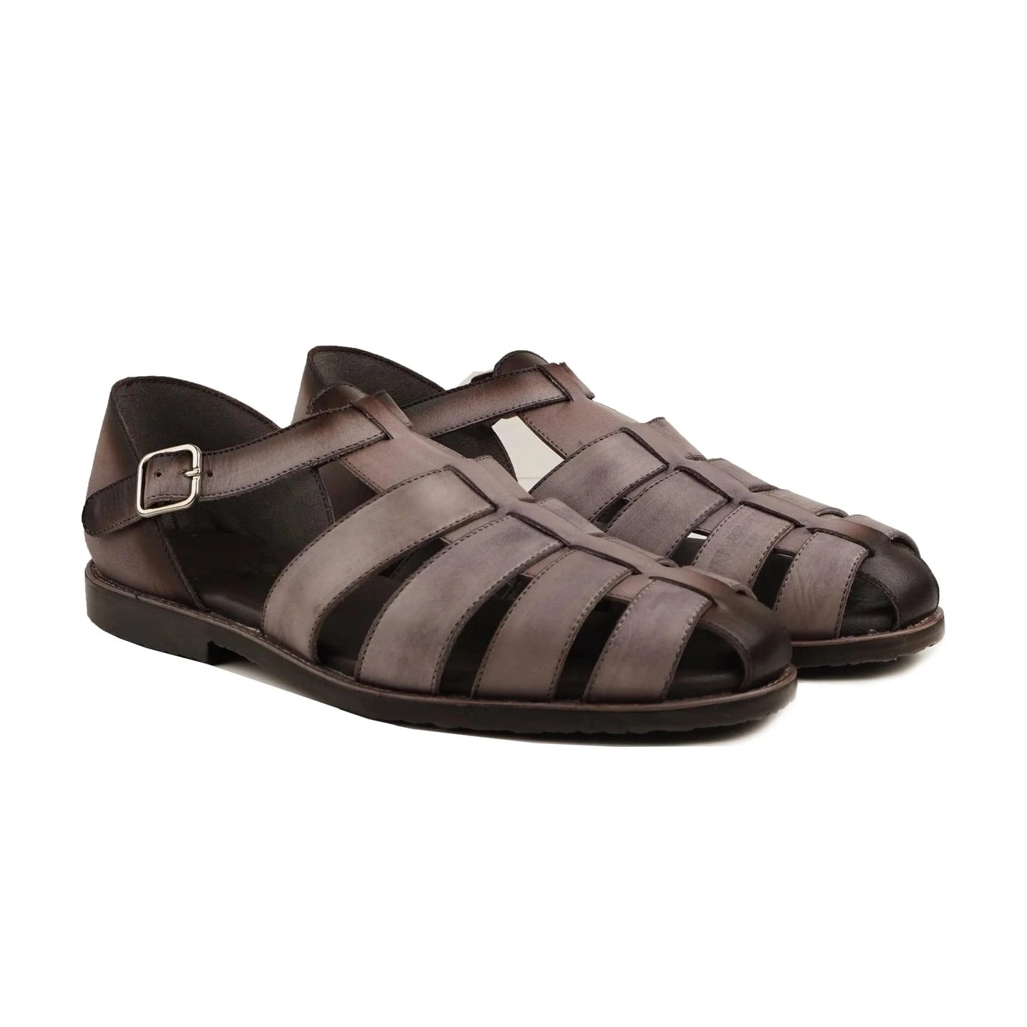 Noirtide Mens Light Purple Leather Sandal