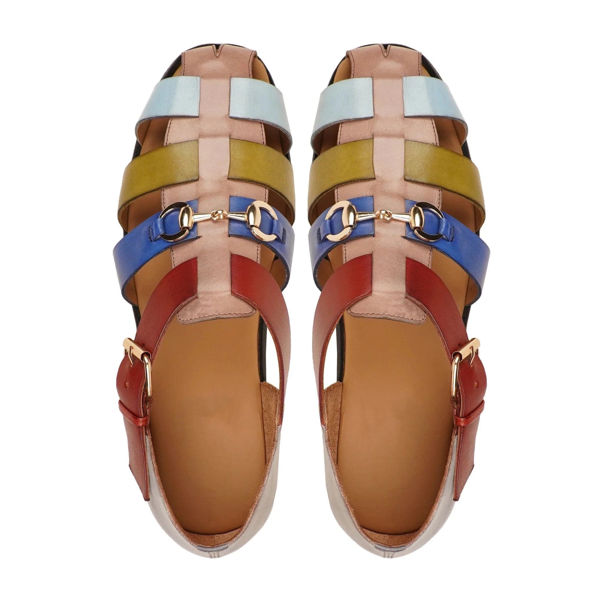 Noirtide Mens Multicolour Calf Leather Sandal