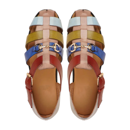 Noirtide Mens Multicolour Calf Leather Sandal