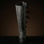 Tall shaft detail on multi-buckle renaissance boots by NOIRTIDE
