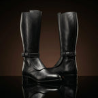 Front view of NOIRTIDE custom Obi-Wan Kenobi Jedi boots