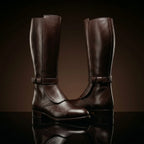 Front view of NOIRTIDE custom Obi-Wan Kenobi Jedi boots