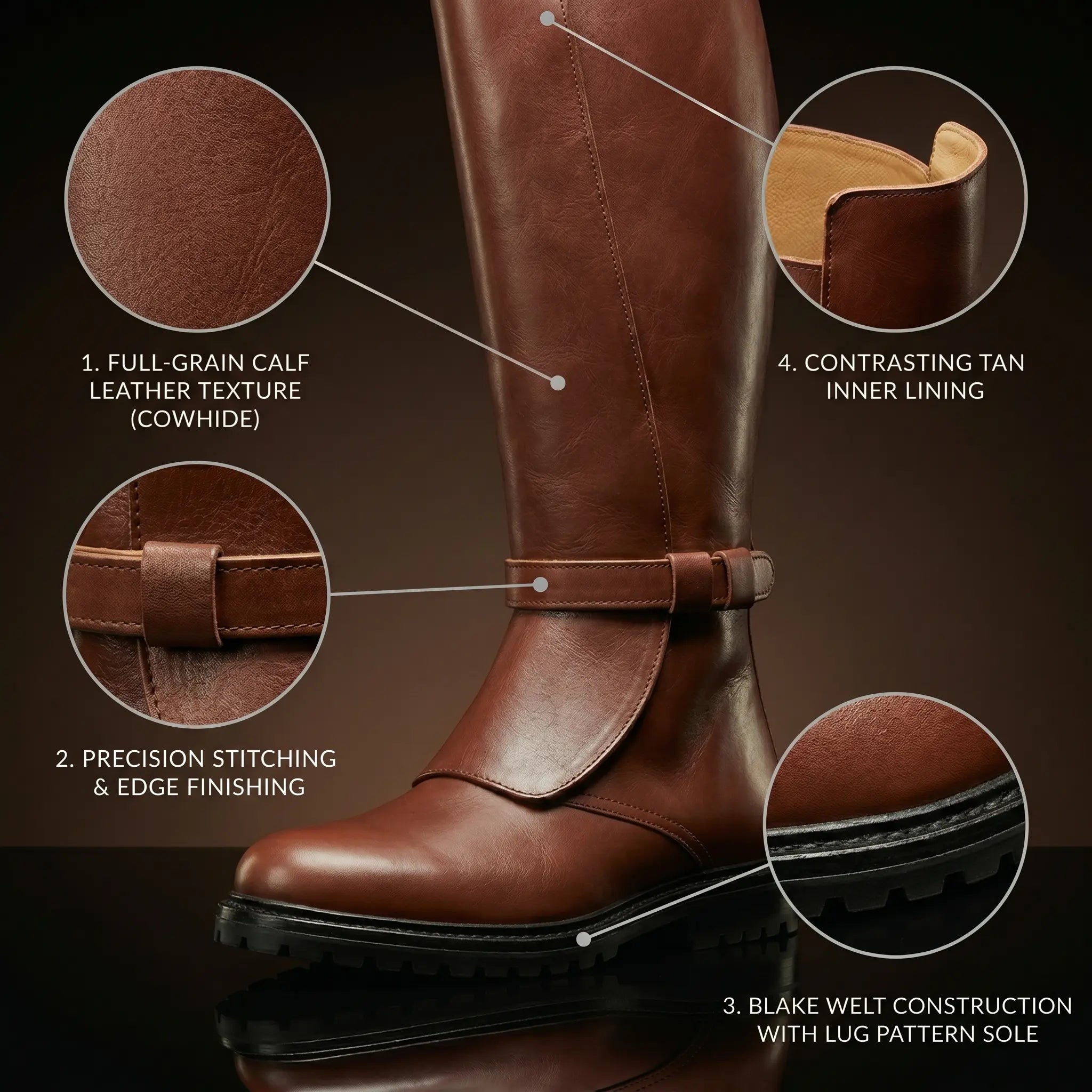 Sole detail on custom Obi-Wan Kenobi Jedi boots