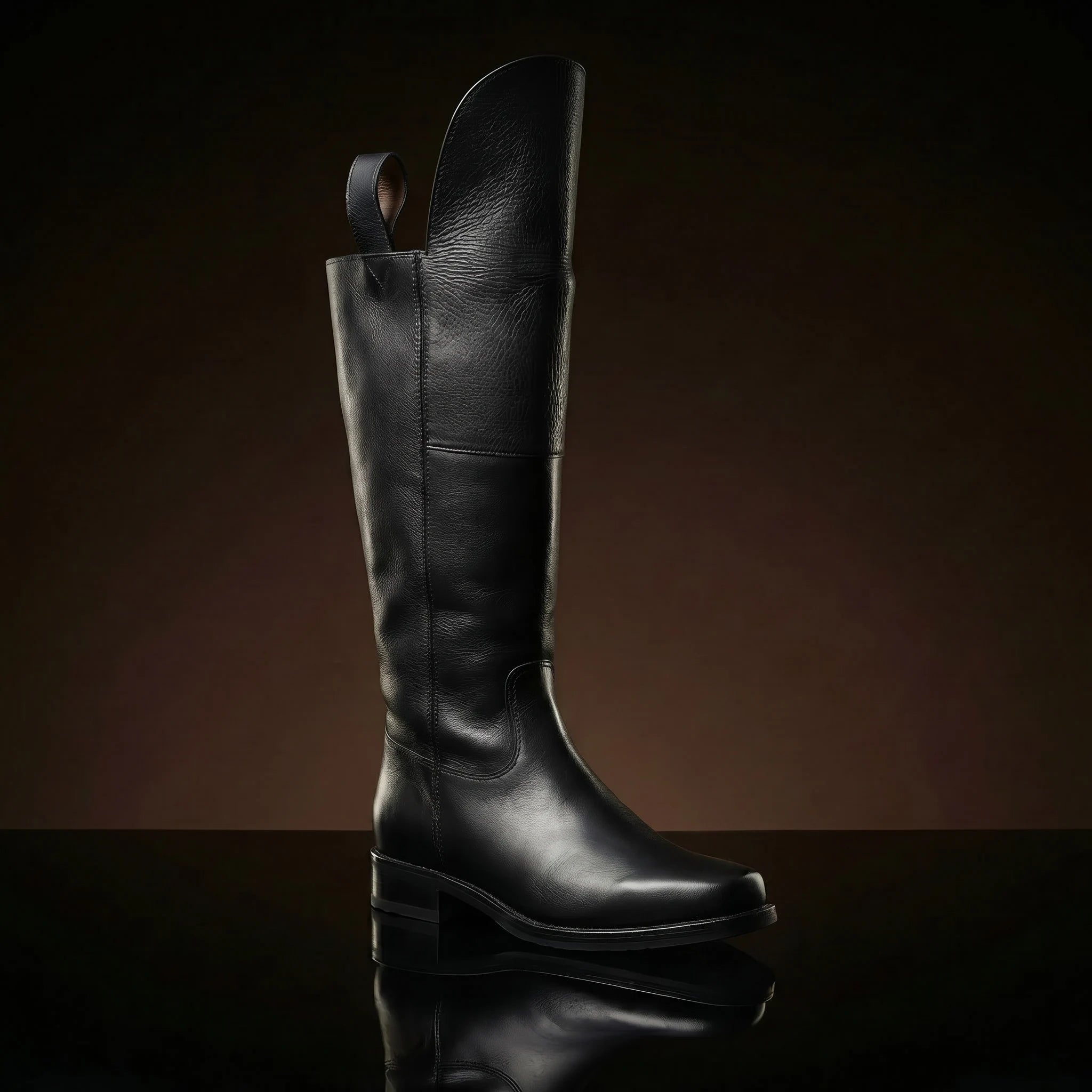Officer Civil War dragoon cavalry boots in leather — handmade by NOIRTIDE