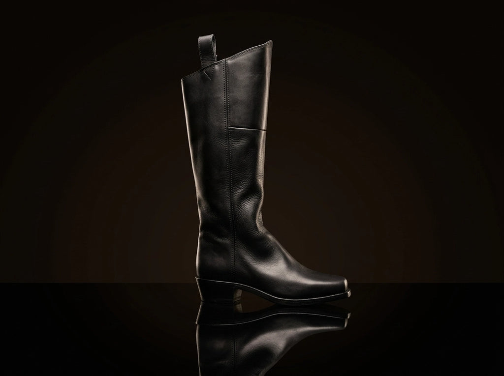 Officer Civil War dragoon cavalry boots in leather — handmade by NOIRTIDE