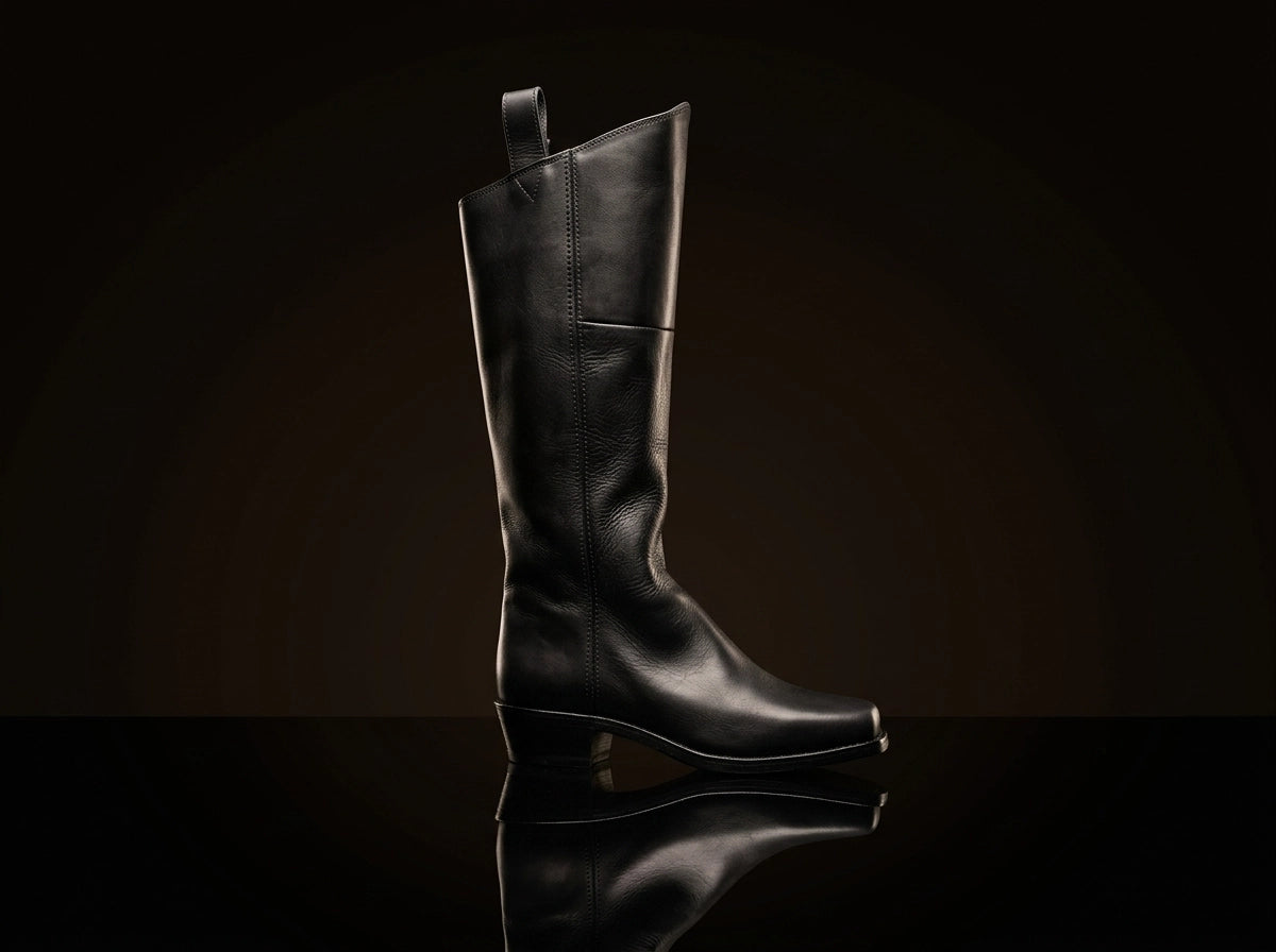Officer Civil War dragoon cavalry boots in leather — handmade by NOIRTIDE