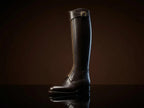 Men's polo riding boots in dark brown leather — custom equestrian footwear by NOIRTIDE