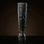 Tall shaft detail on renaissance leather boots by NOIRTIDE