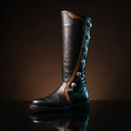 renaissance leather boots — handmade for LARP by NOIRTIDE