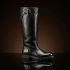 Darth Vader cosplay boots in black leather — handmade by NOIRTIDE