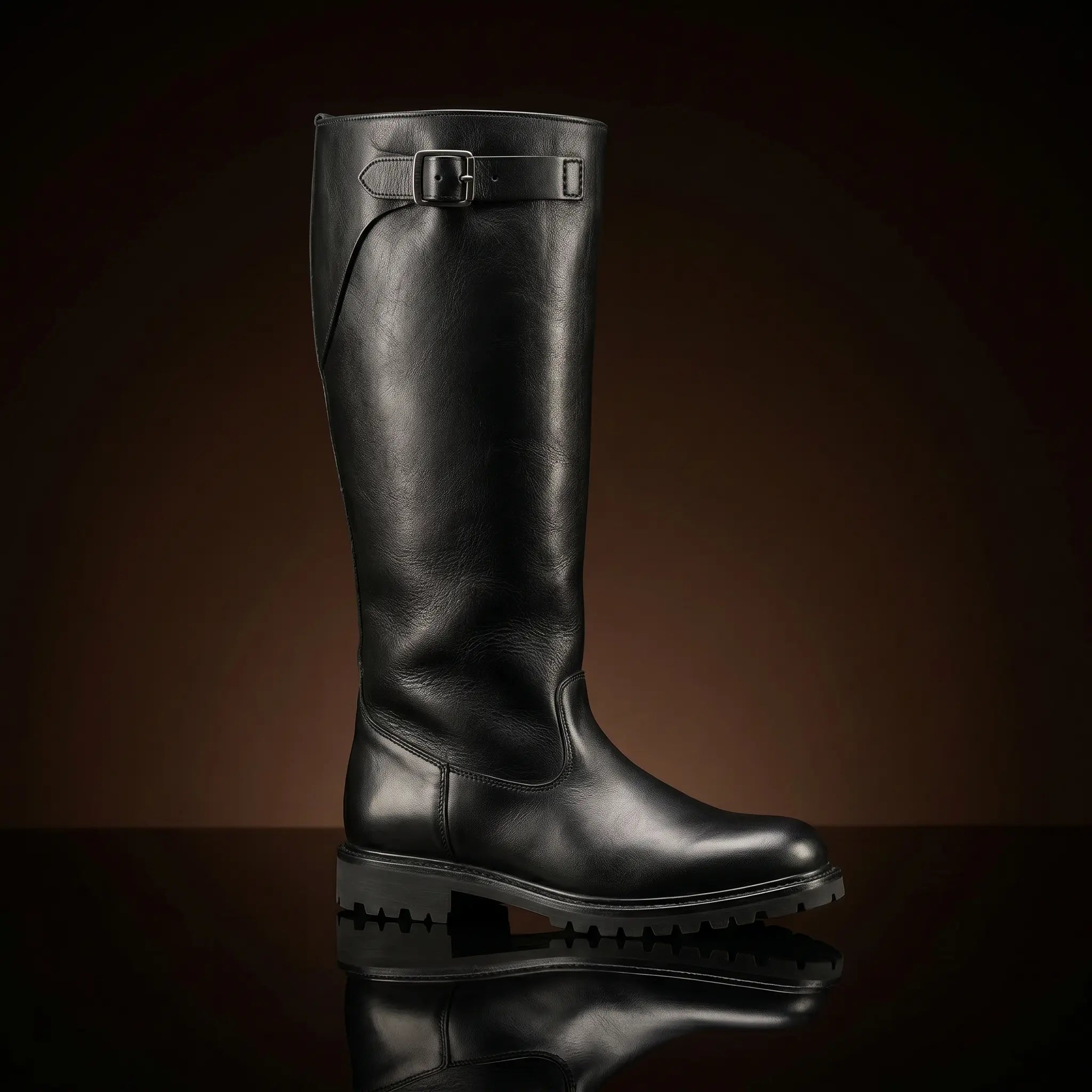 Darth Vader cosplay boots in black leather — handmade by NOIRTIDE