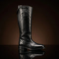 Darth Vader cosplay boots in black leather — handmade by NOIRTIDE