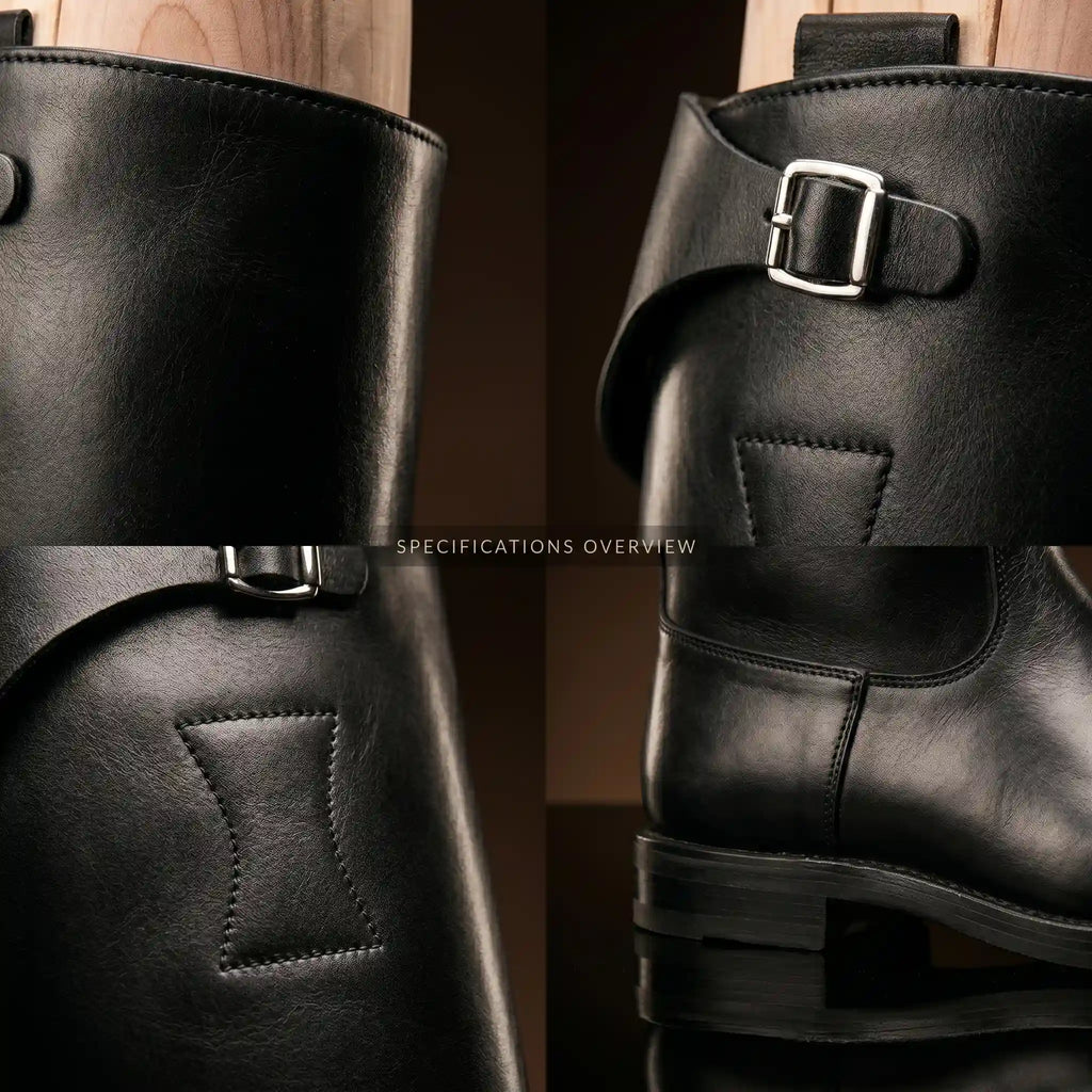 Toe detail on custom Star Wars Imperial Officer boots by NOIRTIDE