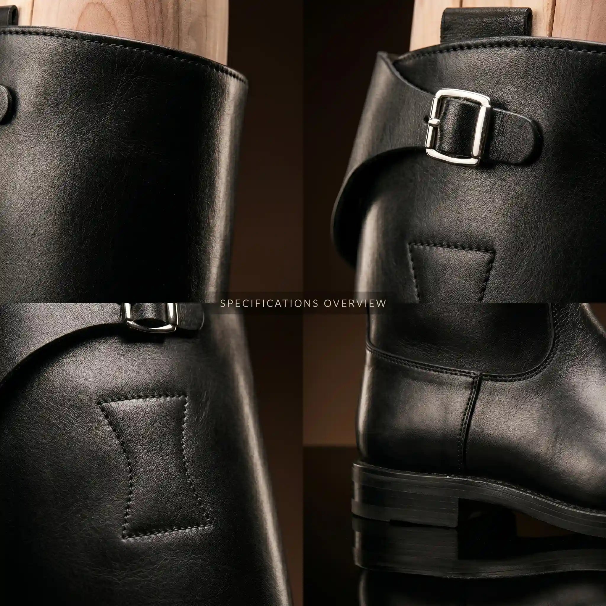 Toe detail on custom Star Wars Imperial Officer boots by NOIRTIDE