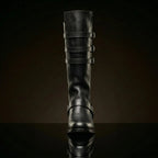 Front view of NOIRTIDE custom Quinlan Vos Star Wars boots